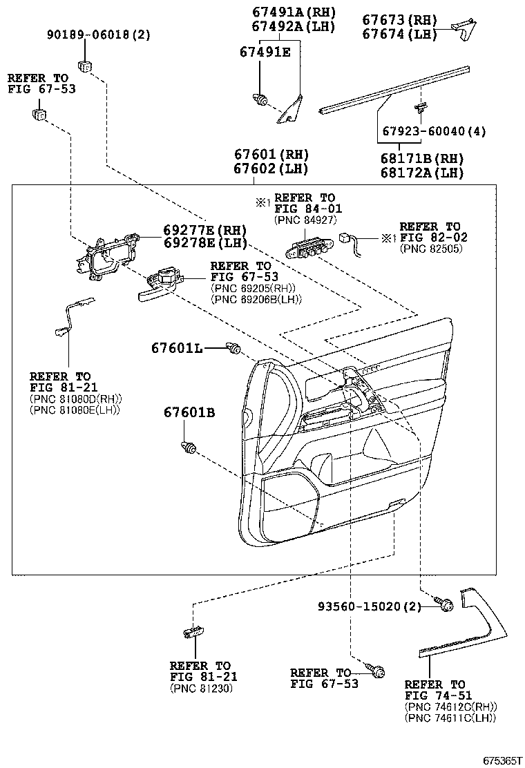  LAND CRUISER 200 202 |  FRONT DOOR PANEL GLASS