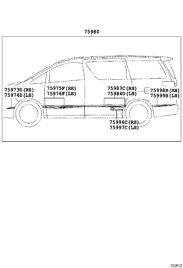  ALPHARD VELLFIRE HV |  BODY STRIPE