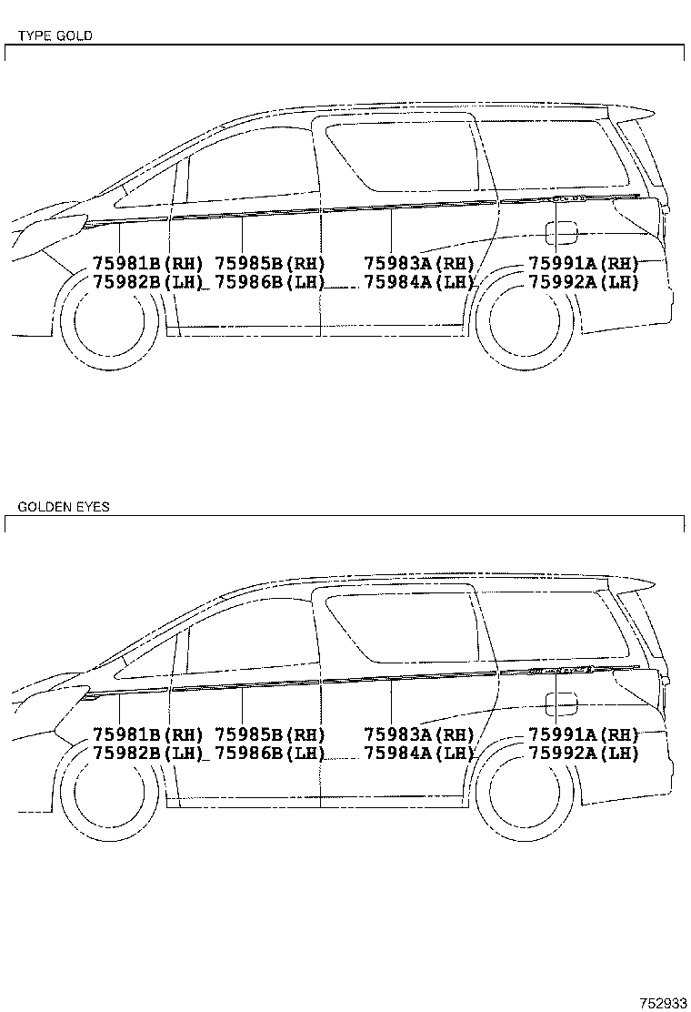 ALPHARD VELLFIRE HV | BODY STRIPE
