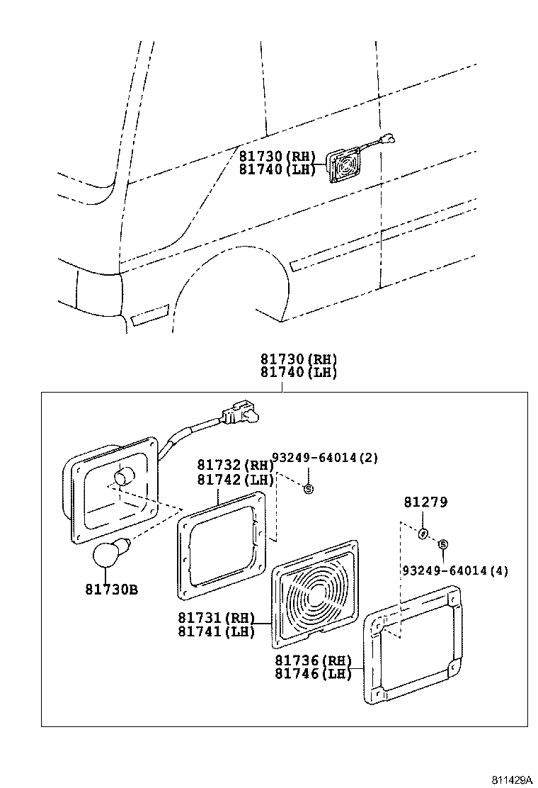 COASTER | SIDE TURN SIGNAL LAMP OUTER MIRROR LAMP