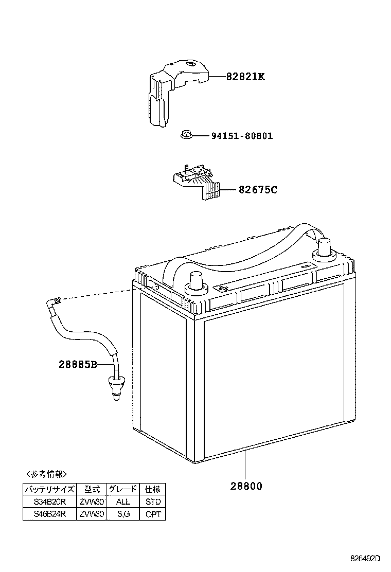  PRIUS |  BATTERY BATTERY CABLE