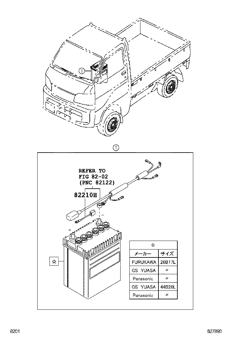  PIXIS TRUCK |  BATTERY BATTERY CABLE