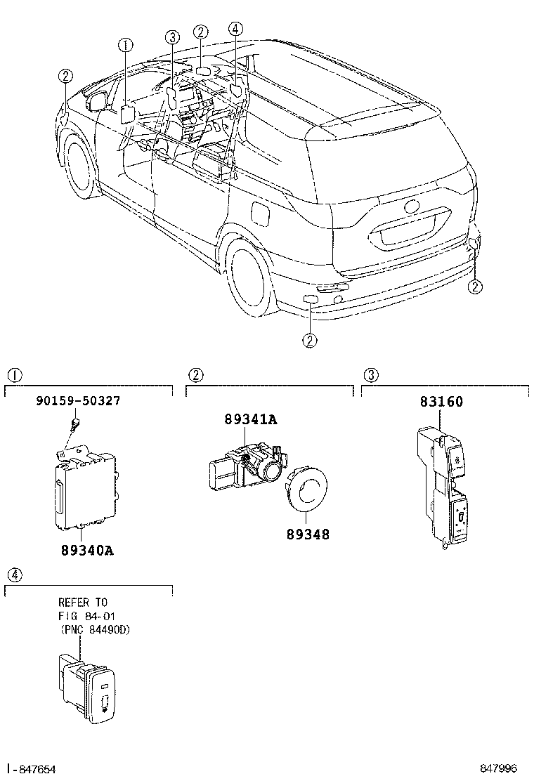  ESTIMA HYBRID |  CLEARANCE BACK SONAR