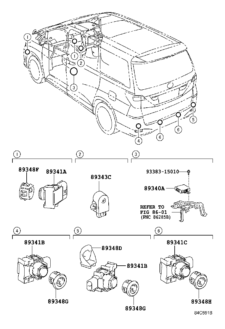  ALPHARD VELLFIRE HV |  CLEARANCE BACK SONAR