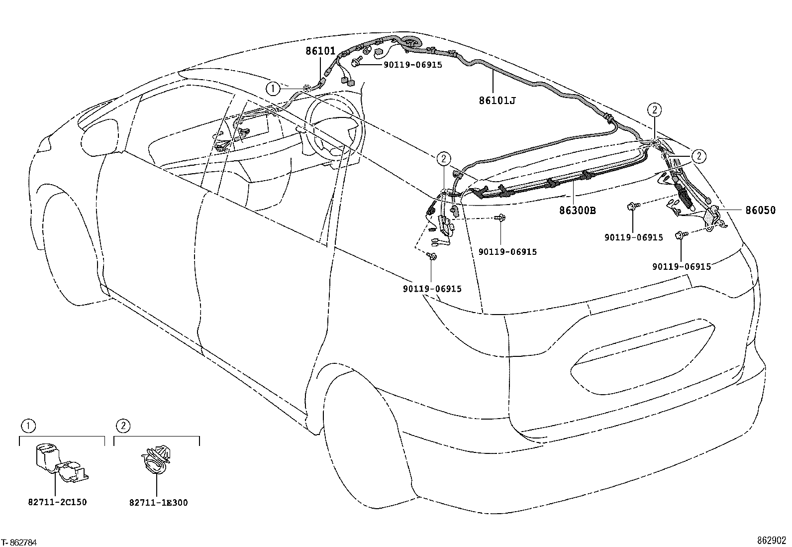  ESTIMA HYBRID |  ANTENNA