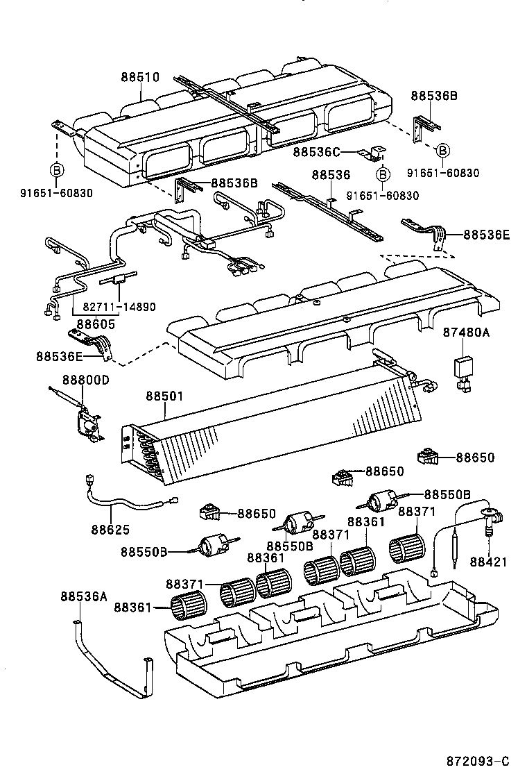  COASTER |  HEATING AIR CONDITIONING COOLER UNIT