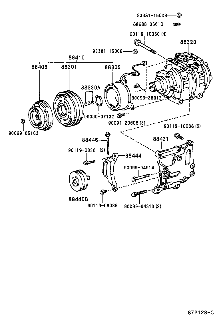  COASTER |  HEATING AIR CONDITIONING COMPRESSOR