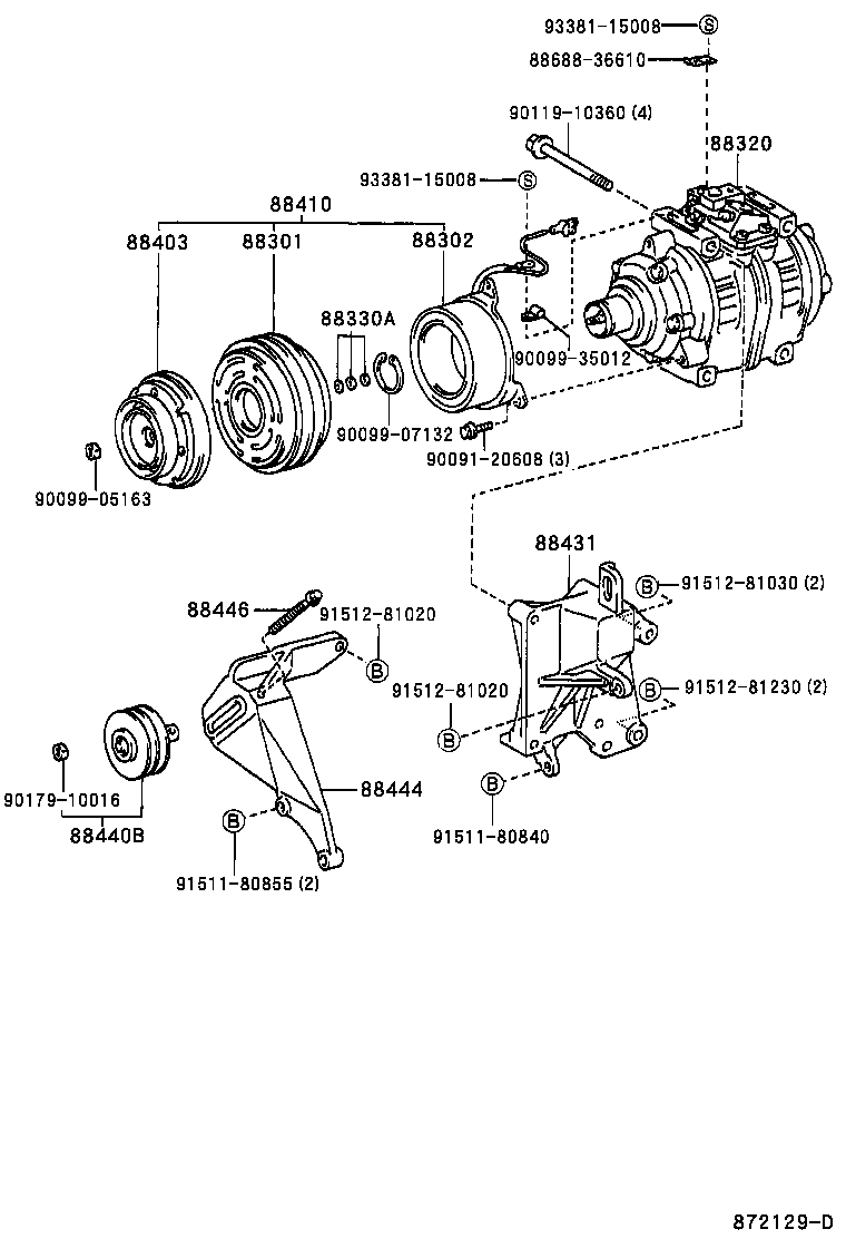  COASTER |  HEATING AIR CONDITIONING COMPRESSOR