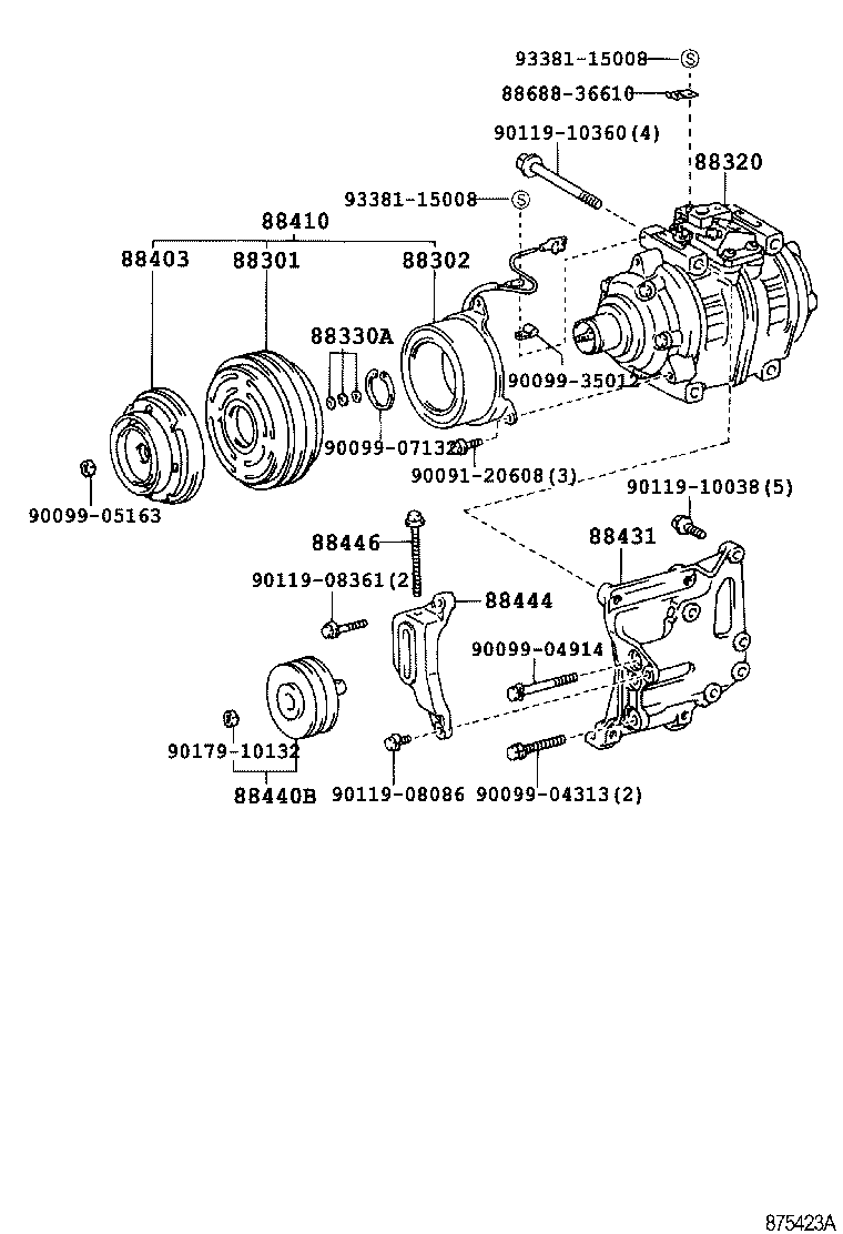  COASTER |  HEATING AIR CONDITIONING COMPRESSOR