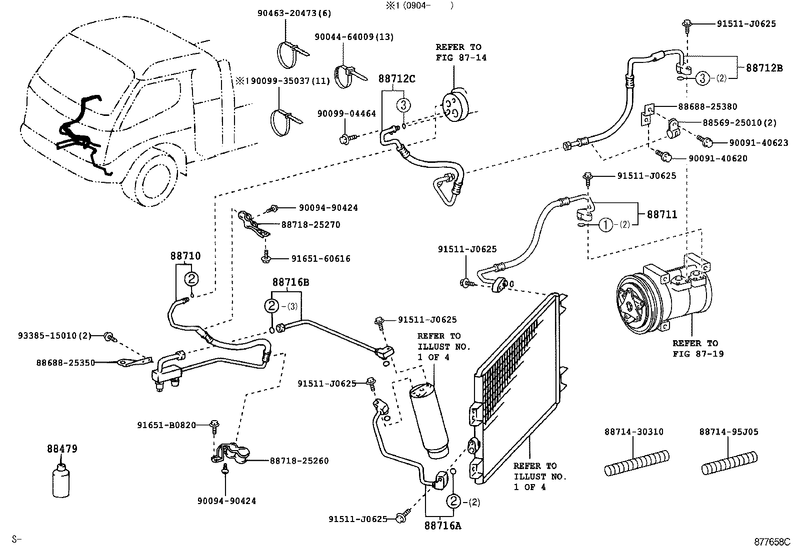  DYNA TOYOACE |  HEATING AIR CONDITIONING COOLER PIPING
