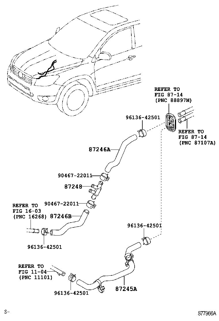  RAV4 VANGUARD |  HEATING AIR CONDITIONING WATER PIPING