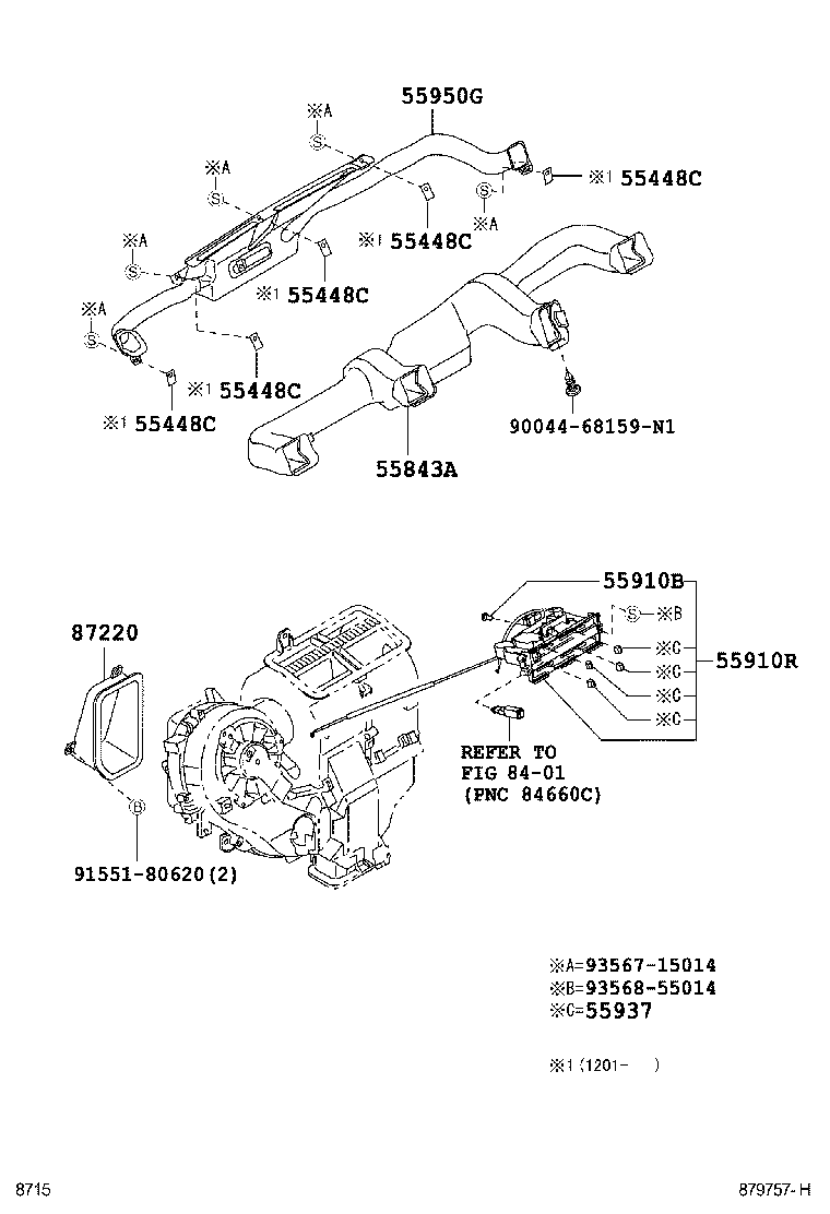  PIXIS TRUCK |  HEATING AIR CONDITIONING CONTROL AIR DUCT