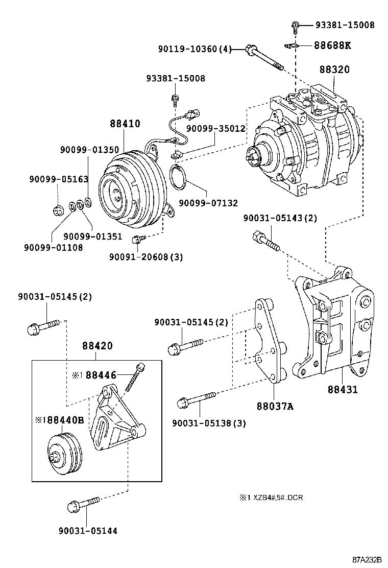  COASTER |  HEATING AIR CONDITIONING COMPRESSOR