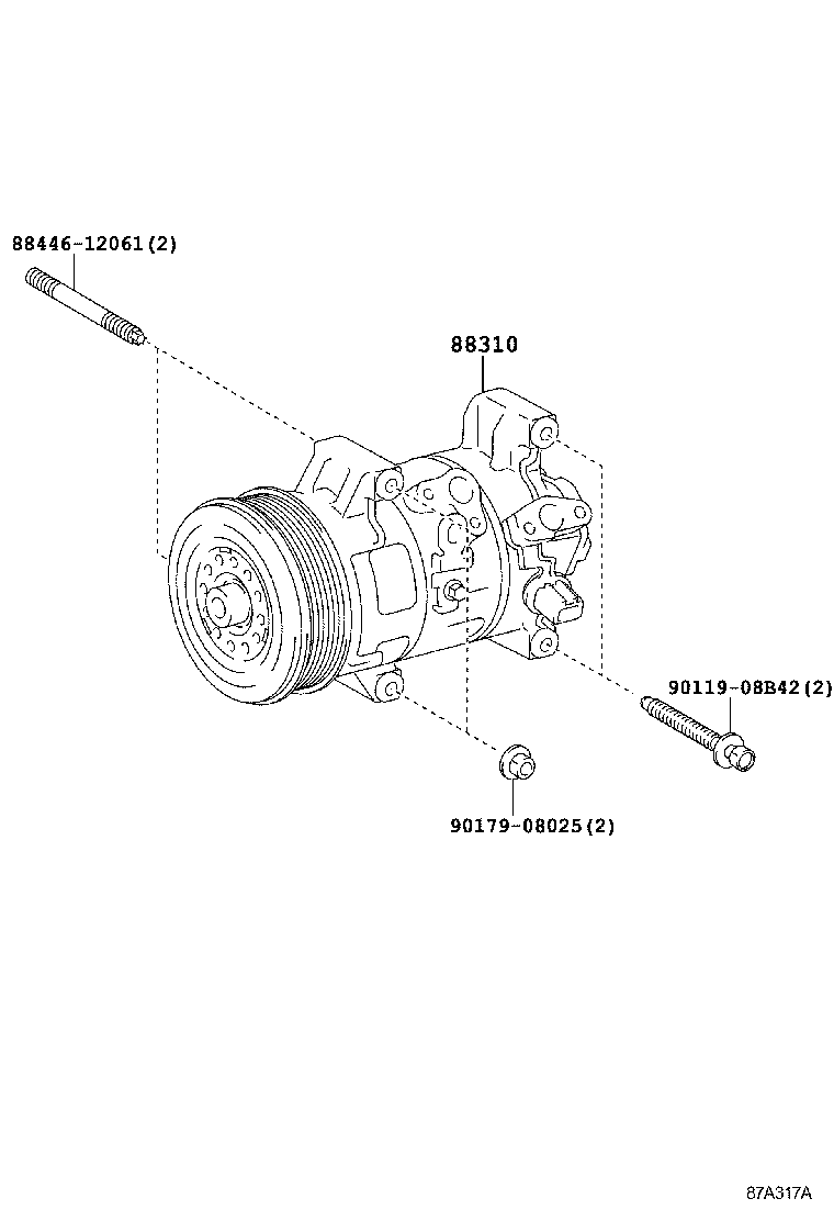  RAV4 VANGUARD |  HEATING AIR CONDITIONING COMPRESSOR