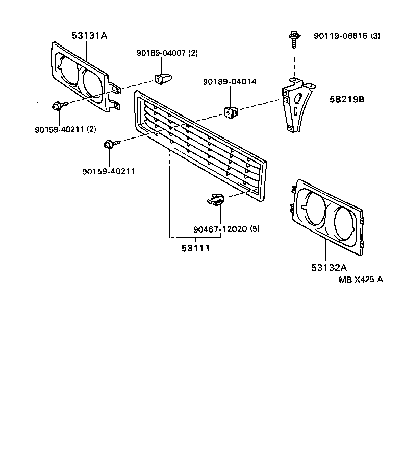  COASTER |  RADIATOR GRILLE