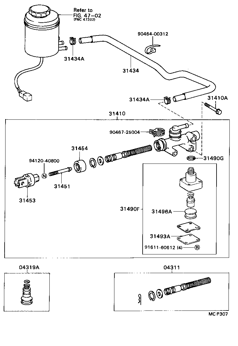  COASTER |  CLUTCH MASTER CYLINDER
