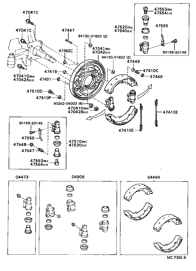 COASTER | FRONT DRUM BRAKE WHEEL CYLINDER BACKING PLATE