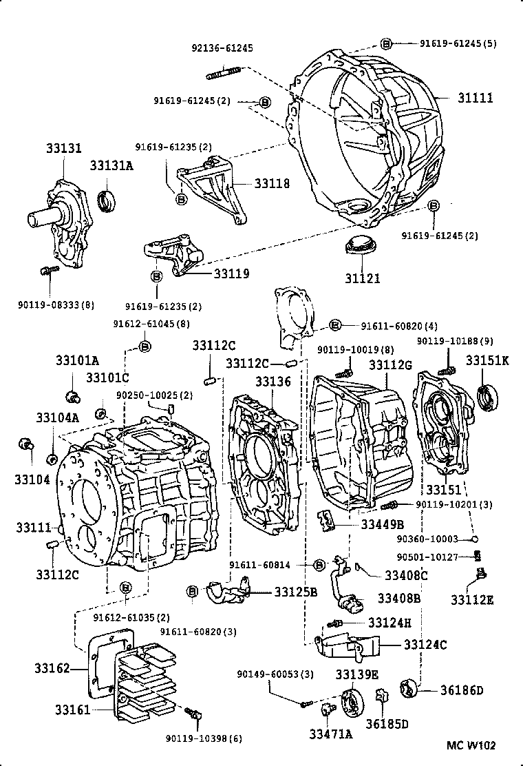  COASTER |  CLUTCH HOUSING TRANSMISSION CASE MTM