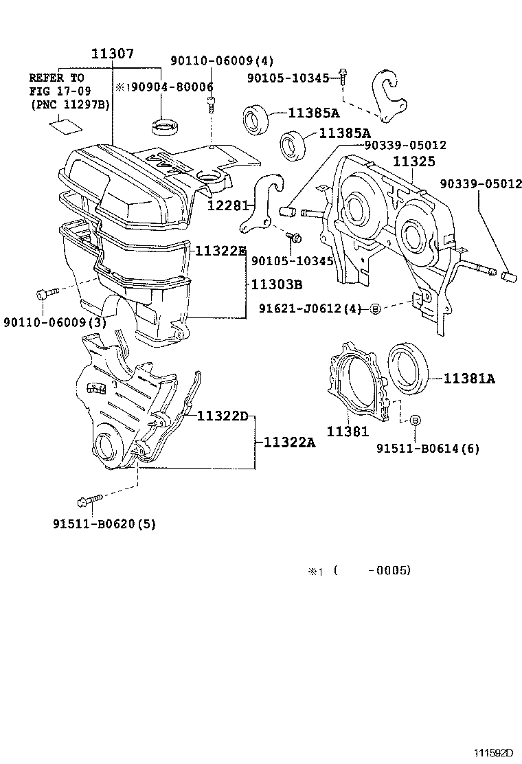  CROWN CROWN MAJESTA |  TIMING GEAR COVER REAR END PLATE