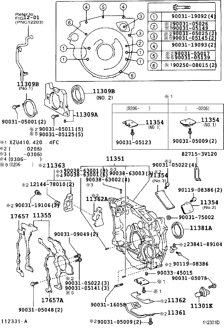  DYNA TOYOACE |  TIMING GEAR COVER REAR END PLATE