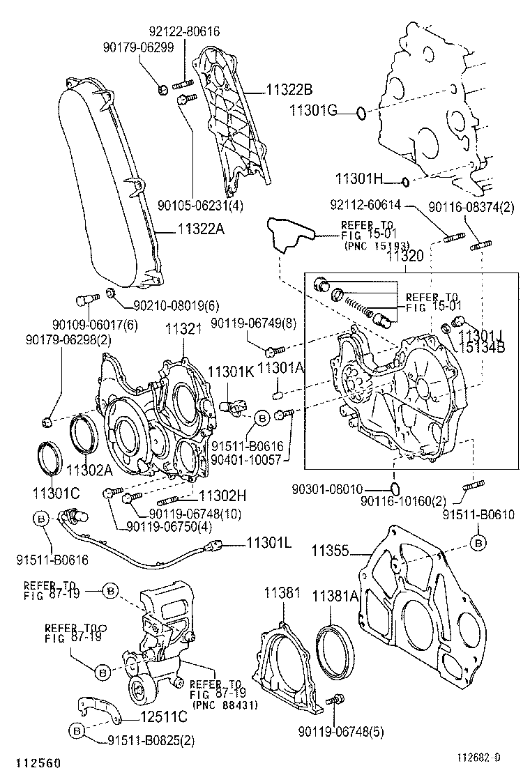  HILUX SURF |  TIMING GEAR COVER REAR END PLATE
