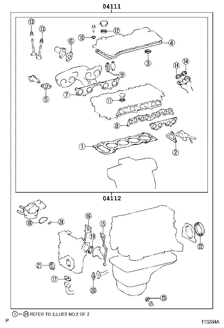  DYNA TOYOACE |  ENGINE OVERHAUL GASKET KIT
