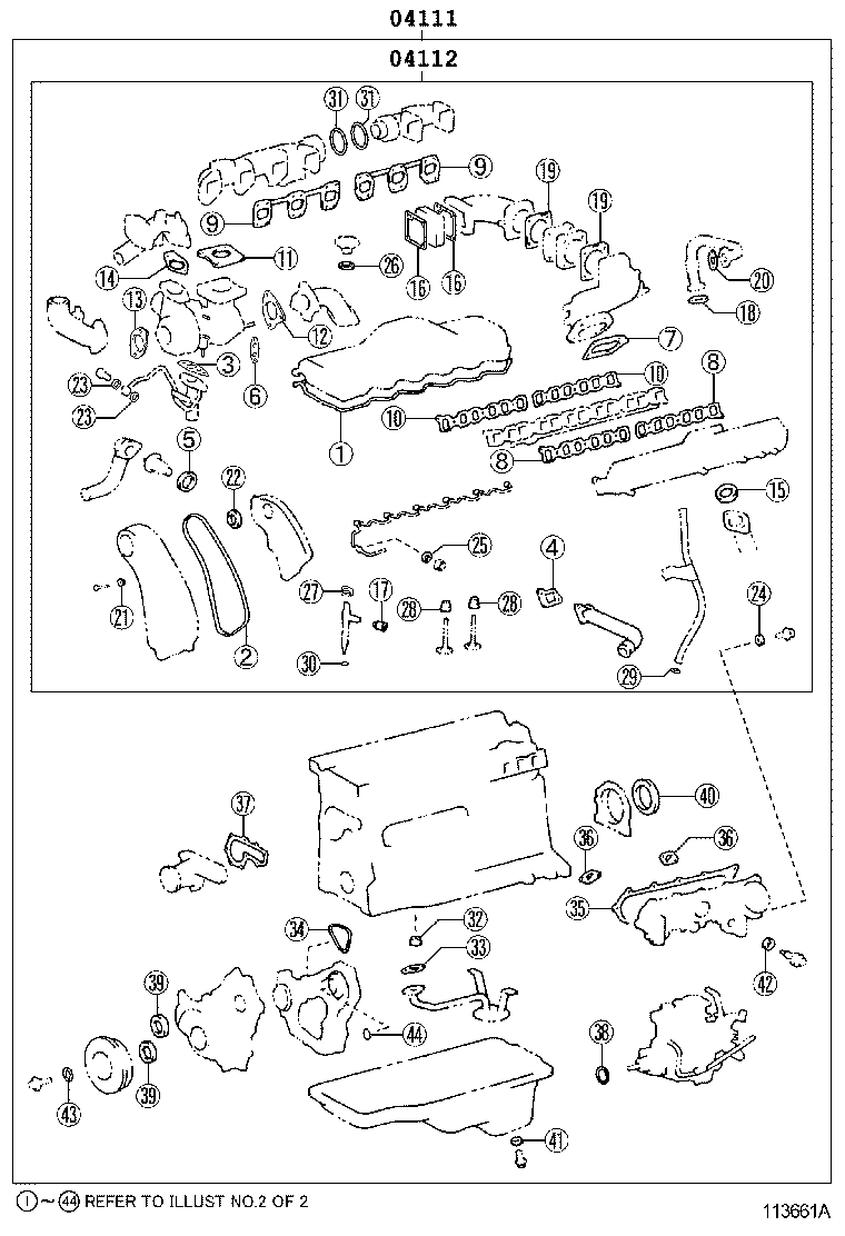  LAND CRUISER 100 |  ENGINE OVERHAUL GASKET KIT