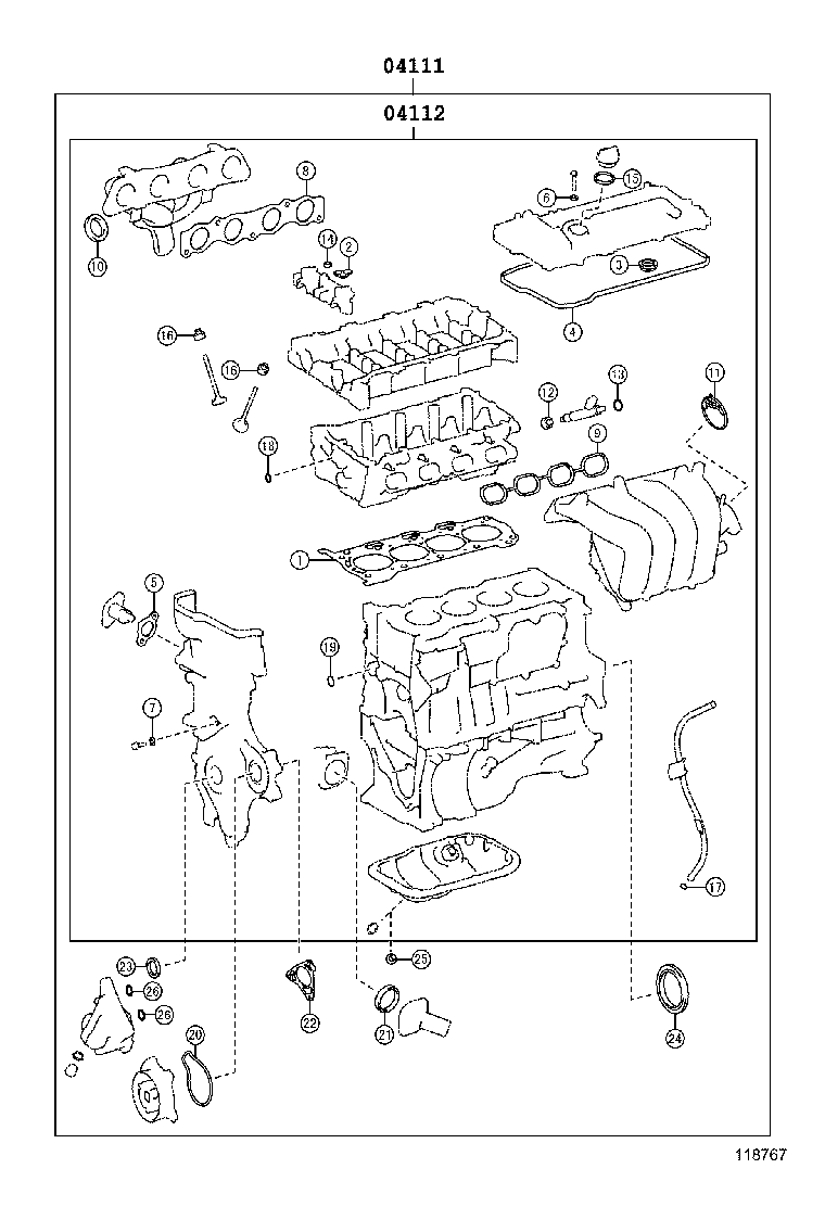  AURIS |  ENGINE OVERHAUL GASKET KIT