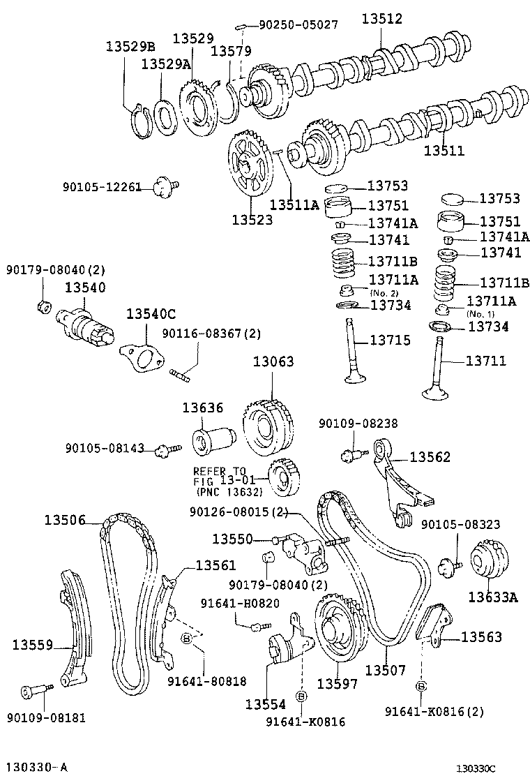  DYNA TOYOACE |  CAMSHAFT VALVE