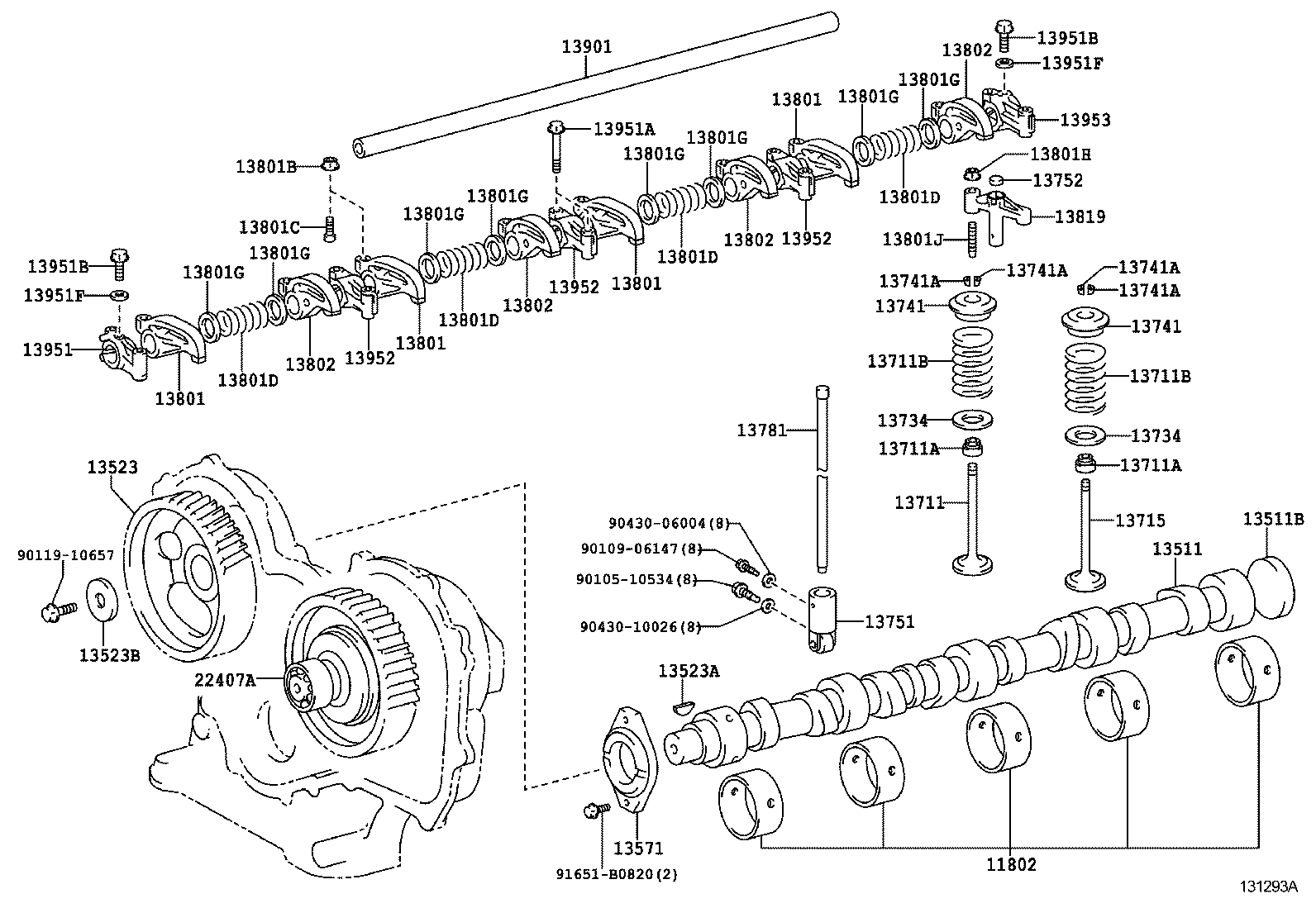  DYNA TOYOACE |  CAMSHAFT VALVE