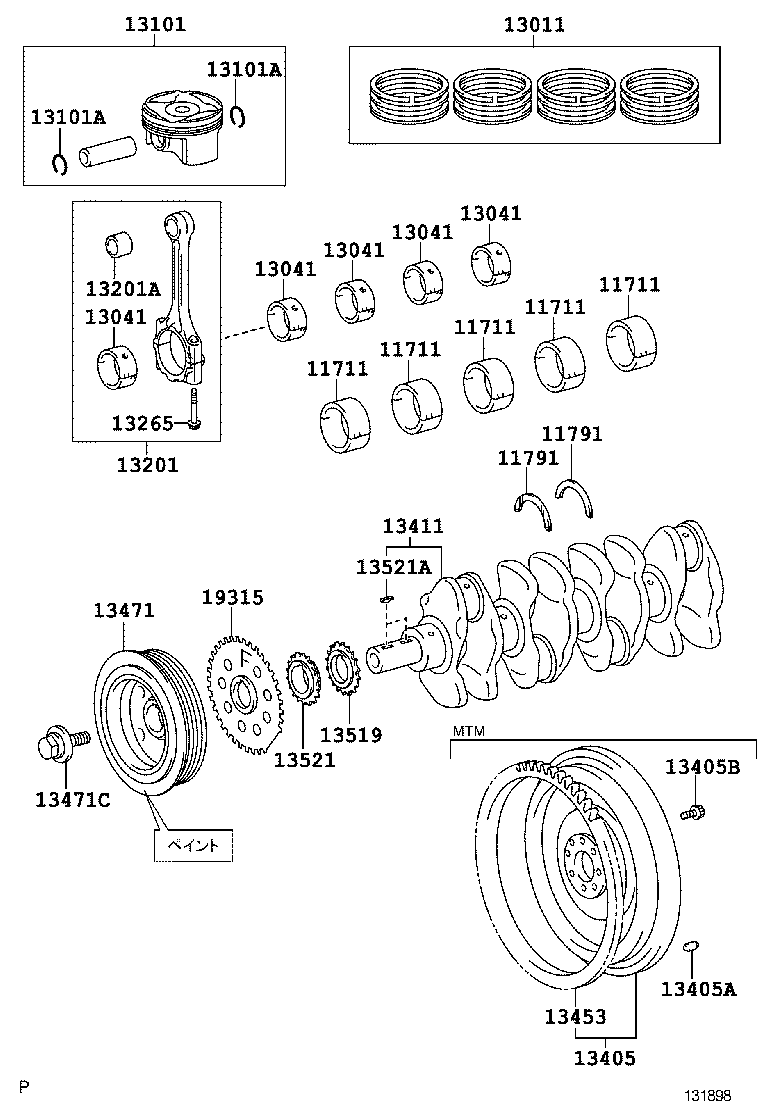  AURIS |  CRANKSHAFT PISTON