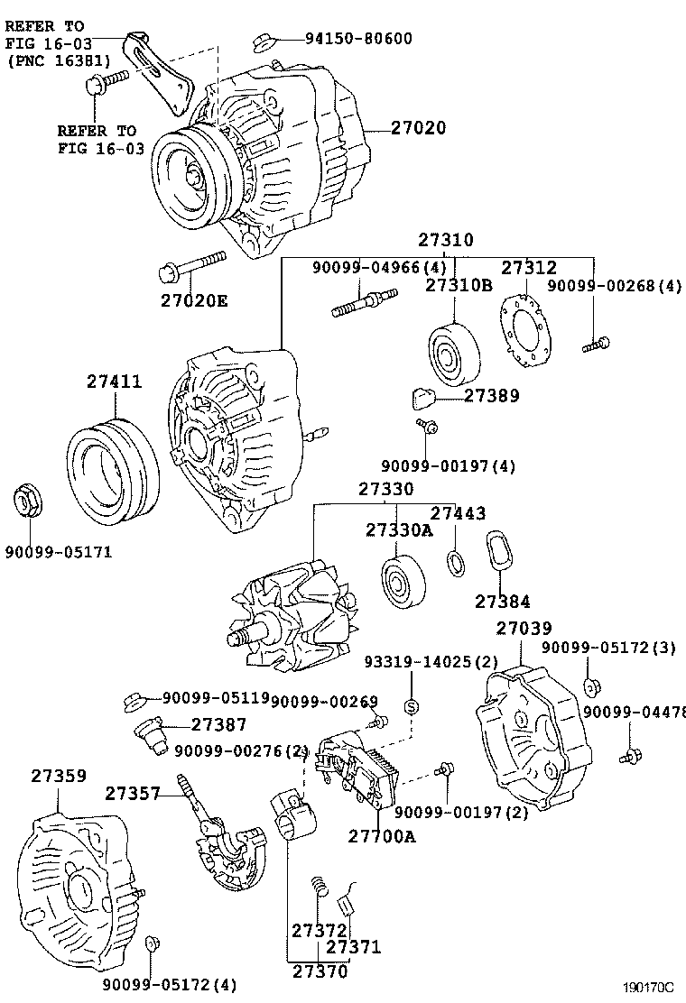  LITE TOWNACE NOAH V |  ALTERNATOR