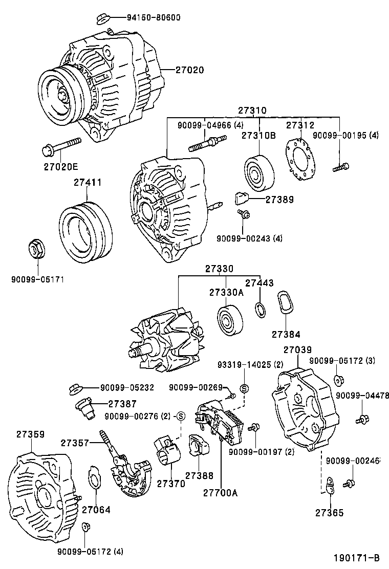  LITE TOWNACE NOAH V |  ALTERNATOR