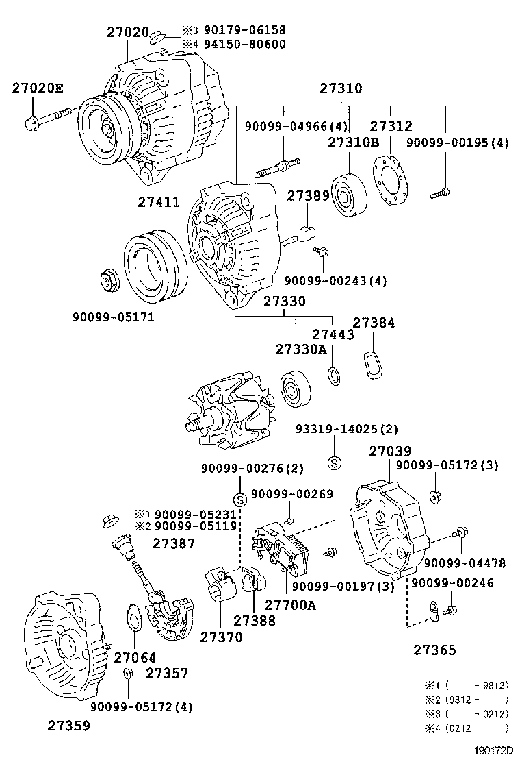  LITE TOWNACE NOAH V |  ALTERNATOR