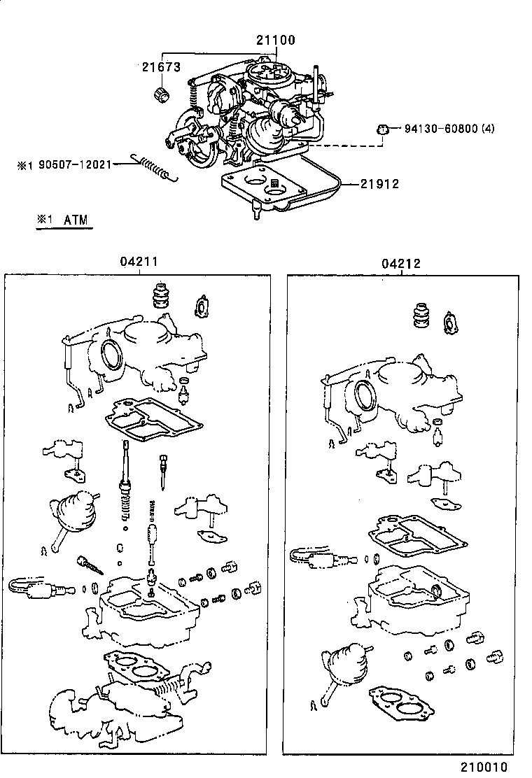  LITE TOWNACE NOAH V |  CARBURETOR ASSEMBLY