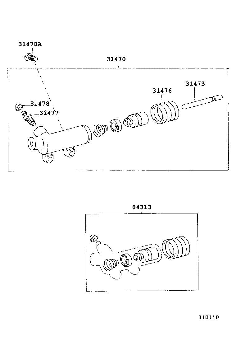  LITE TOWNACE NOAH V |  CLUTCH RELEASE CYLINDER