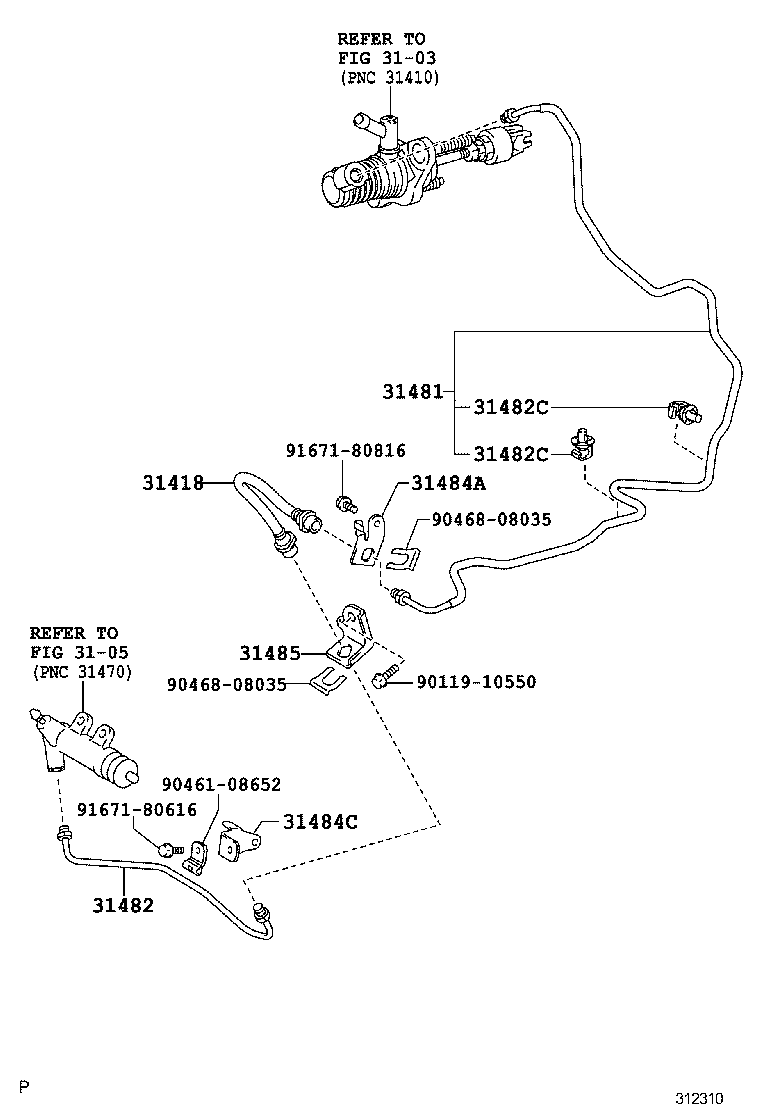  VITZ |  CLUTCH PEDAL FLEXIBLE HOSE