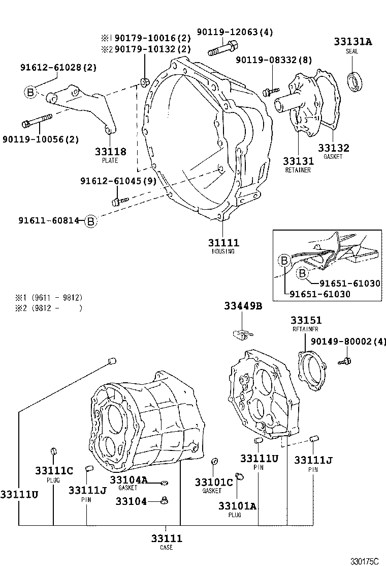  LITE TOWNACE NOAH V |  CLUTCH HOUSING TRANSMISSION CASE MTM
