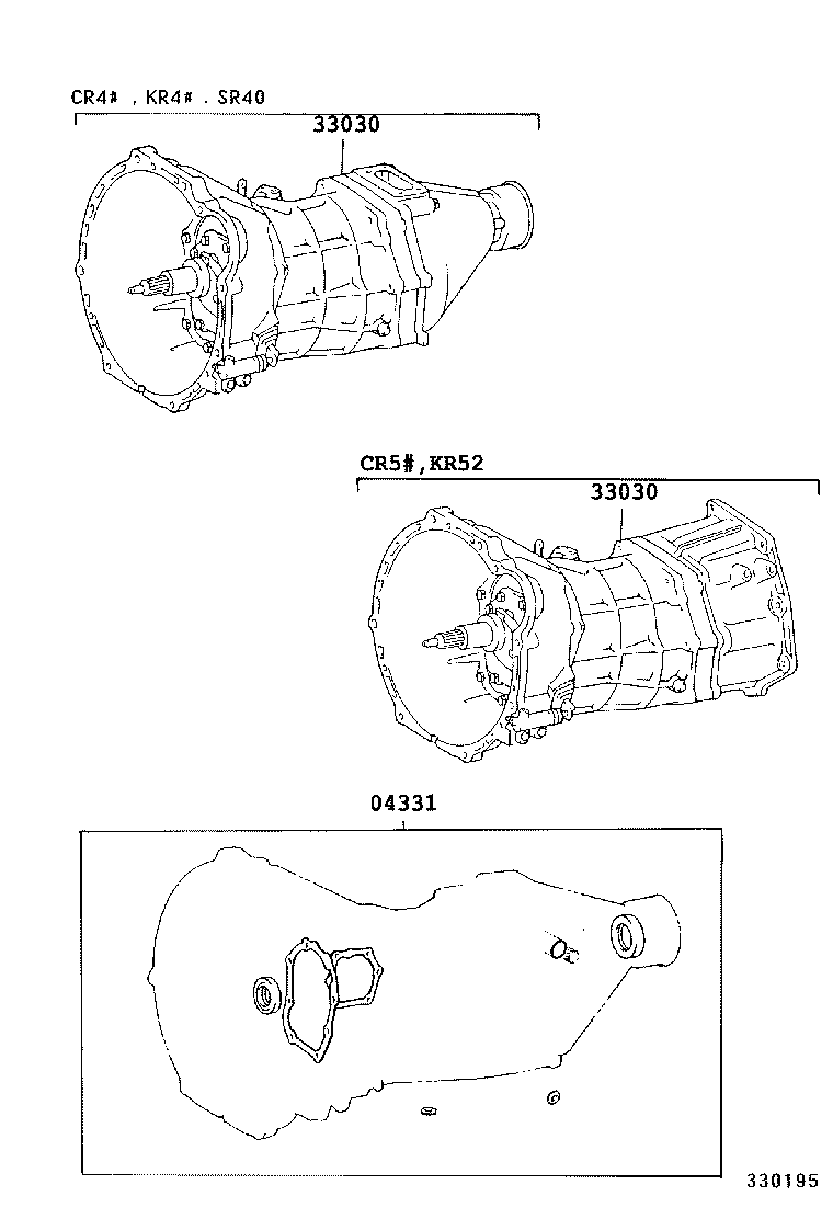  LITE TOWNACE NOAH V |  TRANSAXLE OR TRANSMISSION ASSY GASKET KIT MTM