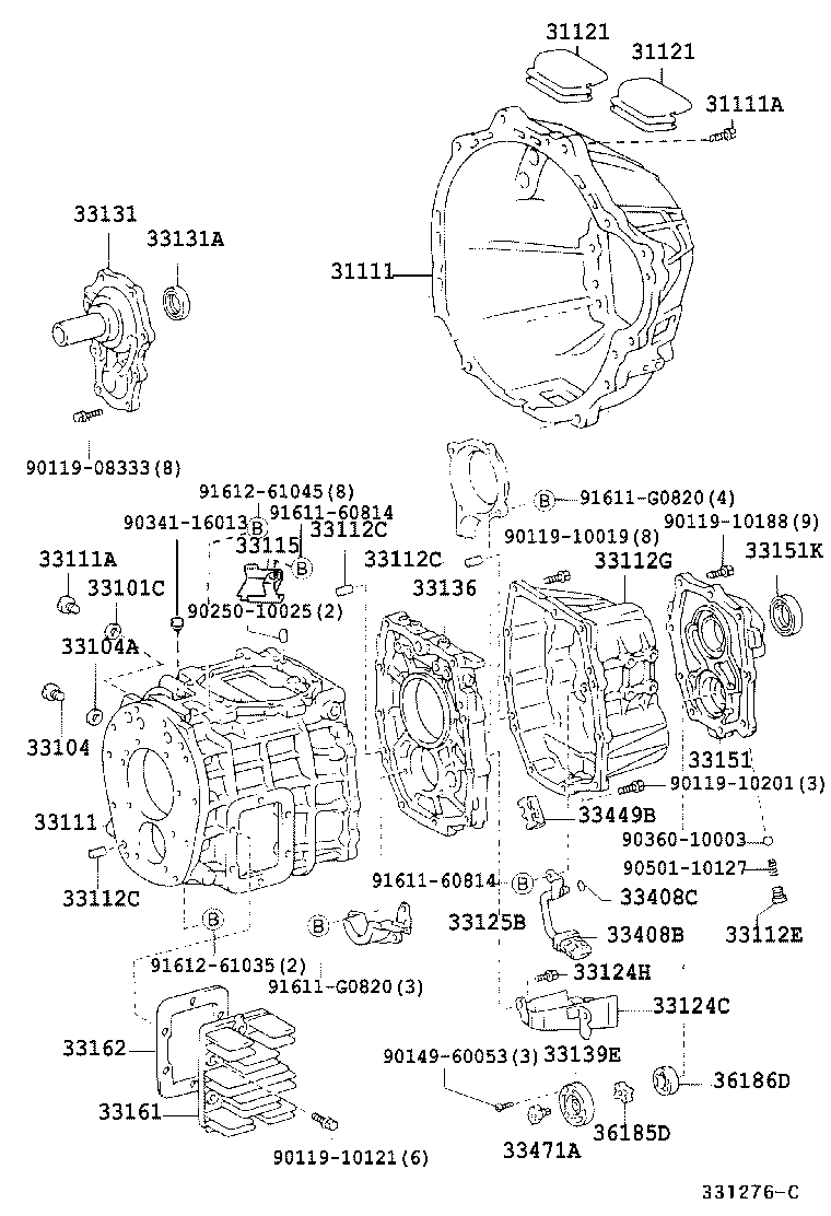  DYNA TOYOACE |  CLUTCH HOUSING TRANSMISSION CASE MTM