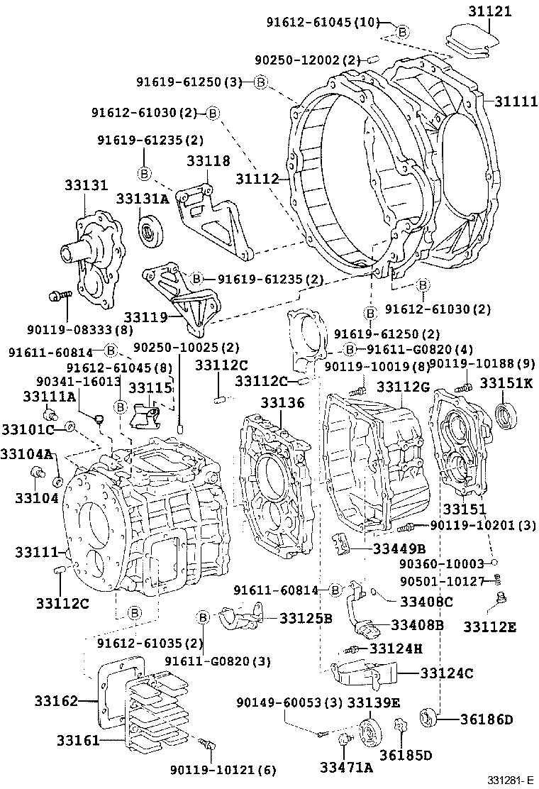  DYNA TOYOACE |  CLUTCH HOUSING TRANSMISSION CASE MTM