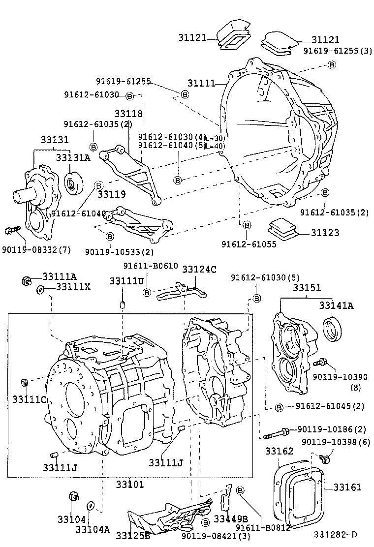  DYNA TOYOACE |  CLUTCH HOUSING TRANSMISSION CASE MTM
