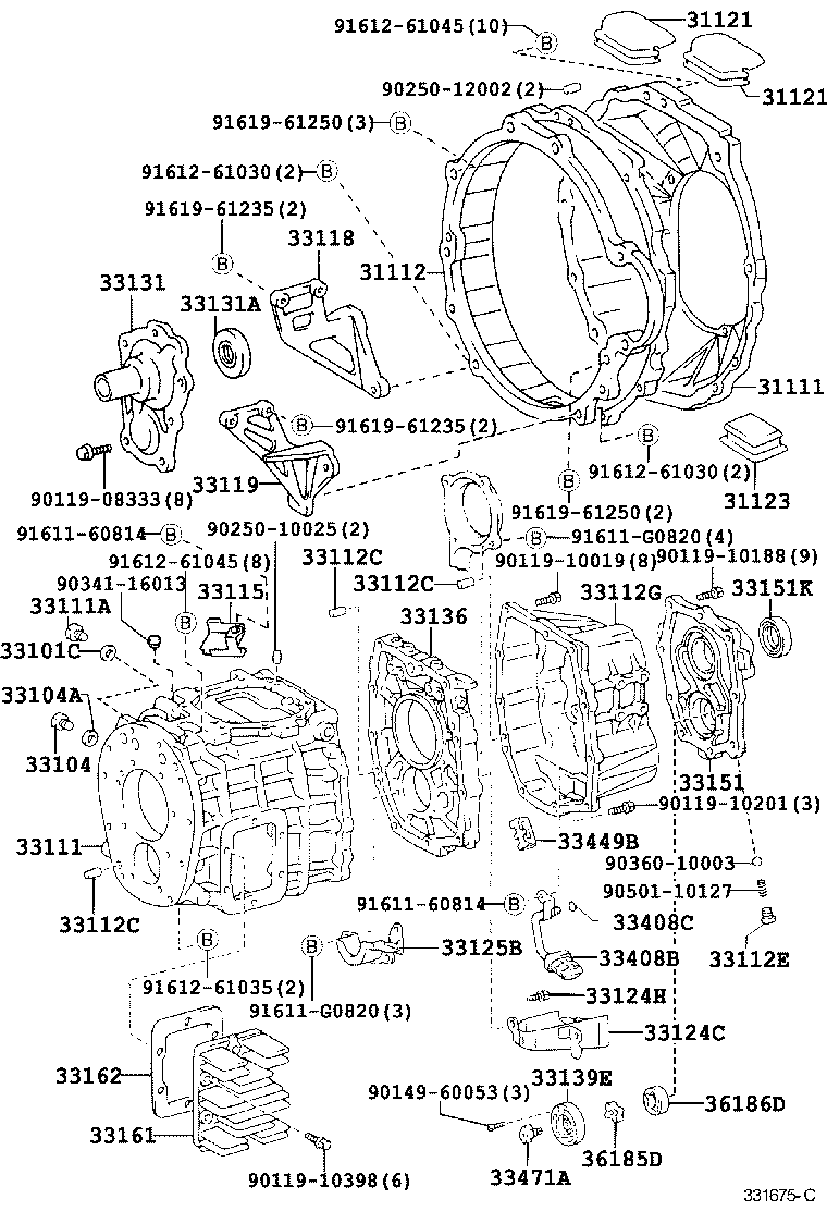  DYNA TOYOACE |  CLUTCH HOUSING TRANSMISSION CASE MTM