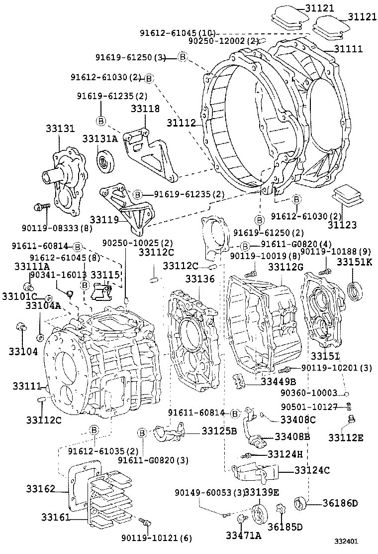  DYNA TOYOACE |  CLUTCH HOUSING TRANSMISSION CASE MTM