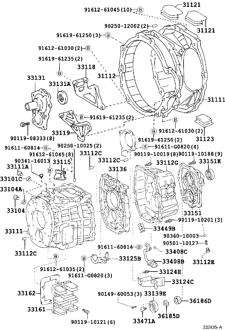  DYNA TOYOACE |  CLUTCH HOUSING TRANSMISSION CASE MTM