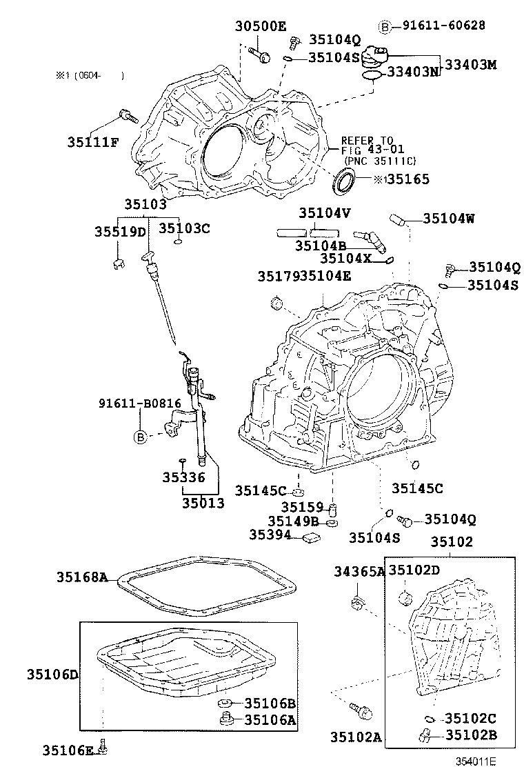  CALDINA |  TRANSMISSION CASE OIL PAN ATM