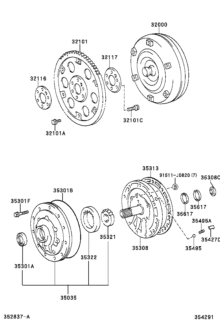  DYNA TOYOACE |  TORQUE CONVERTER FRONT OIL PUMP CHAIN ATM