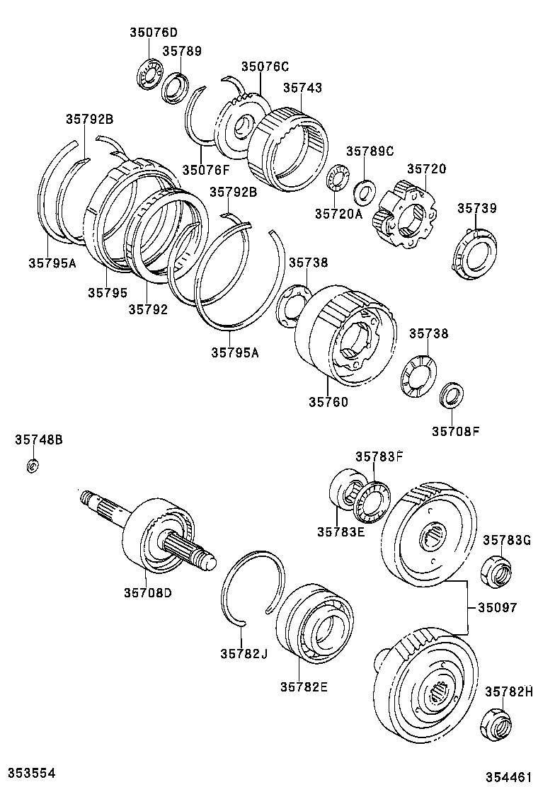  AVENSIS |  PLANETARY GEAR REVERSE PISTON COUNTER GEAR ATM
