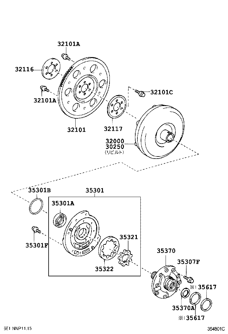 PORTE | TORQUE CONVERTER FRONT OIL PUMP CHAIN ATM