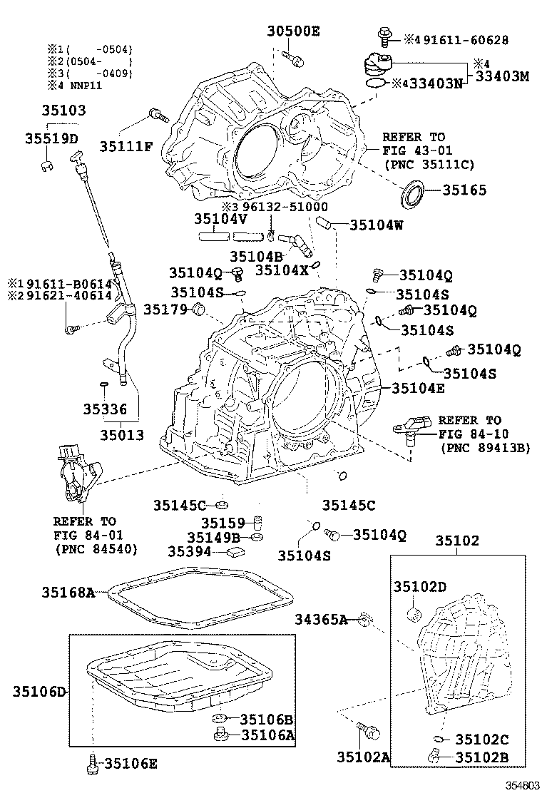  PORTE |  TRANSMISSION CASE OIL PAN ATM